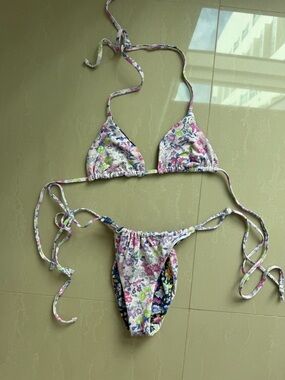 Love shack fancy x gap Floral String Bikini Set - Pastel Multi